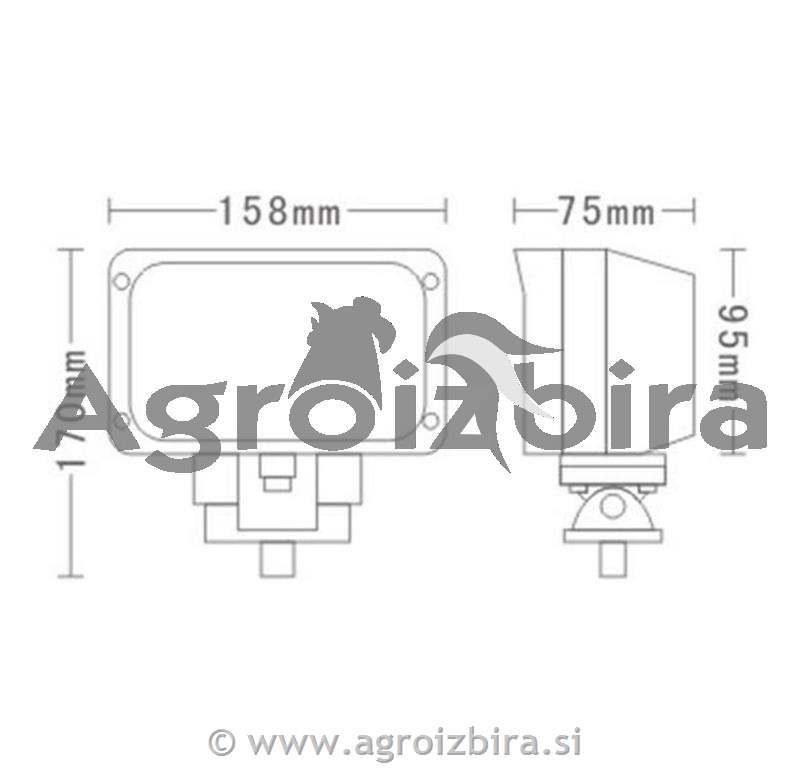 DELOVNI ŽAROMET LED 15X3W LED 24V