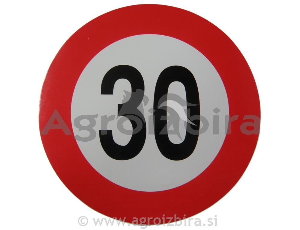 NALEPKA OMEJITVE HITROSTI "30"