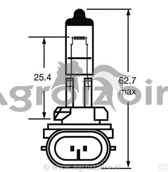 ŽARNICA 12V 50W PGJ13 CNH FIAT NH NEW HOLLAND STEYR CASE