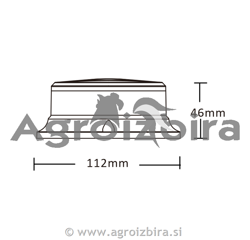 ROTACIJSKA SVETILKA LED magnetna 12/24V 27W