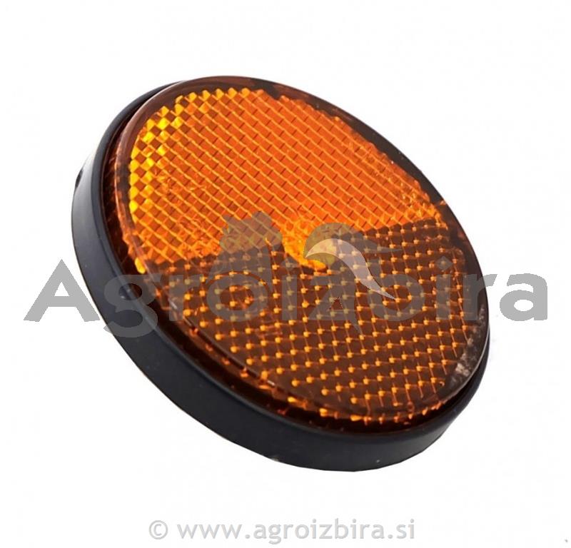 ODSEVNIK OKROGLI ORANŽNI fi75 z vijakom