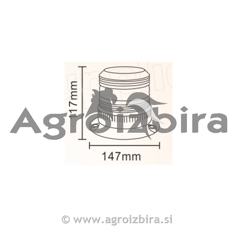 ROTACIJSKA SVETILKA LED VILIČAR 10-110v