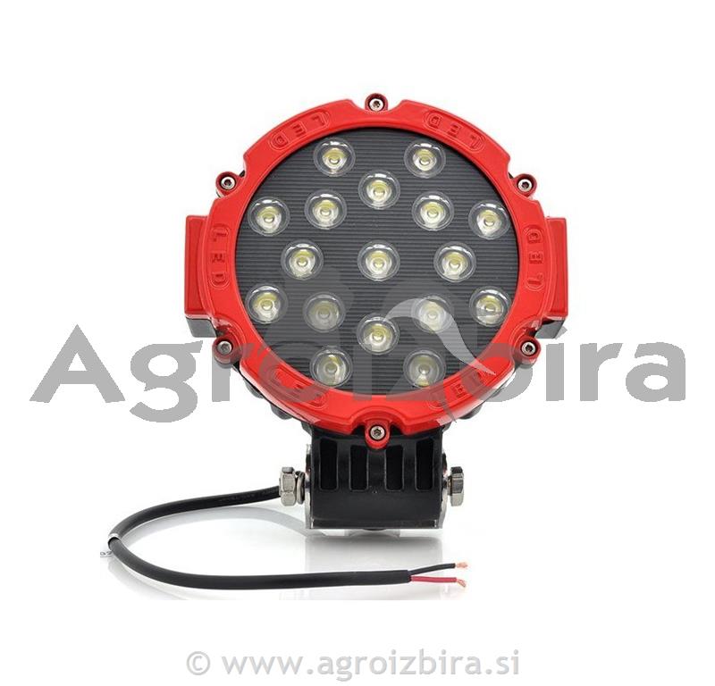 DELOVNI ŽAROMET LED 17XLED RDEČ FI=160MM