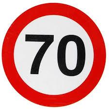 NALEPKA OMEJITVE HITROSTI "70"