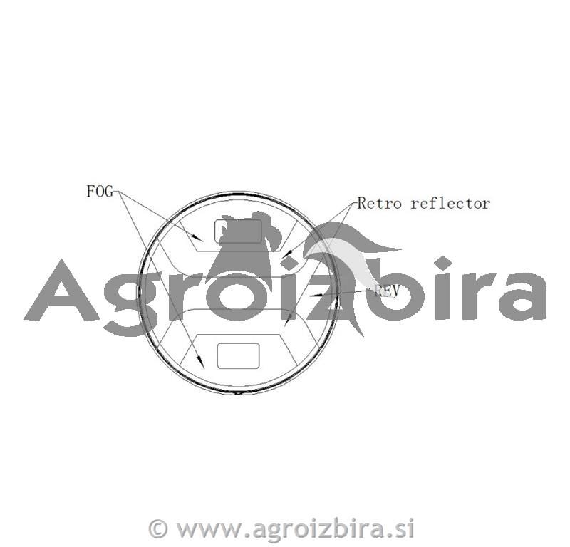 SVETILKA VZVRATNA Z MEGLENKO 12V/24V