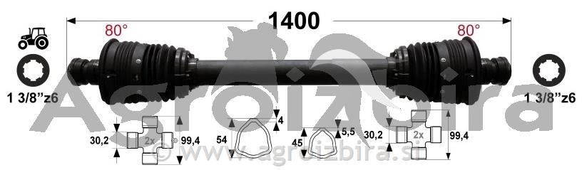 KARDAN DIREKTNI ŠIROKOKOTNI Z ZGLOBOM