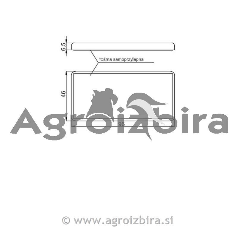 ODSEVNIK RDEČI SAMOLEPILNI 46X96