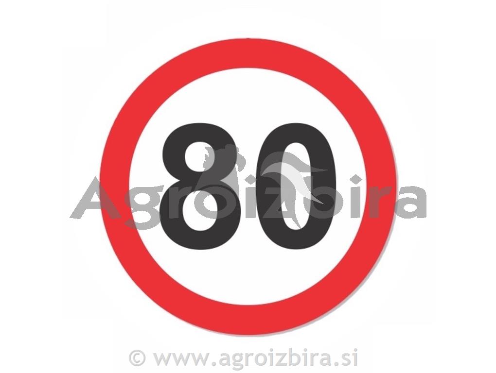 NALEPKA OMEJITVE HITROSTI "80"