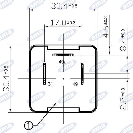 RELE 12V 3kontakti 120W za luči