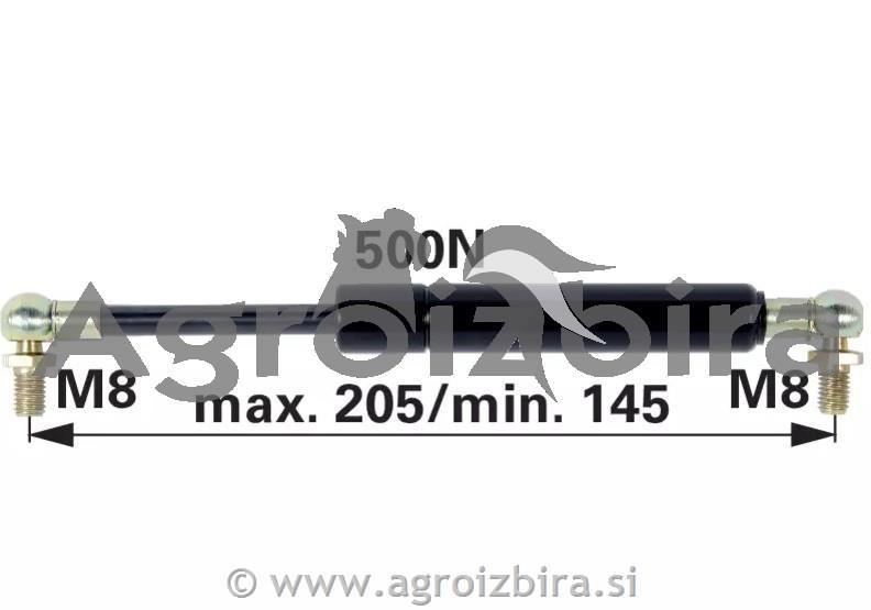 AMORTIZER KABINE L=205 F=500N CASE STEYR
