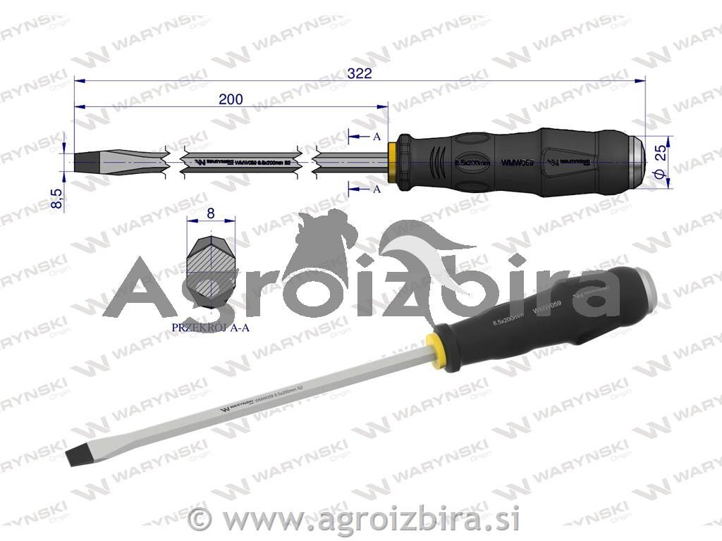 IZVIJAČ PLOŠČATI L=200mm širina=8.5mm