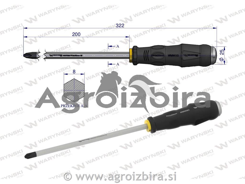 IZVIJAČ KRIŽNI L=200mm PH3