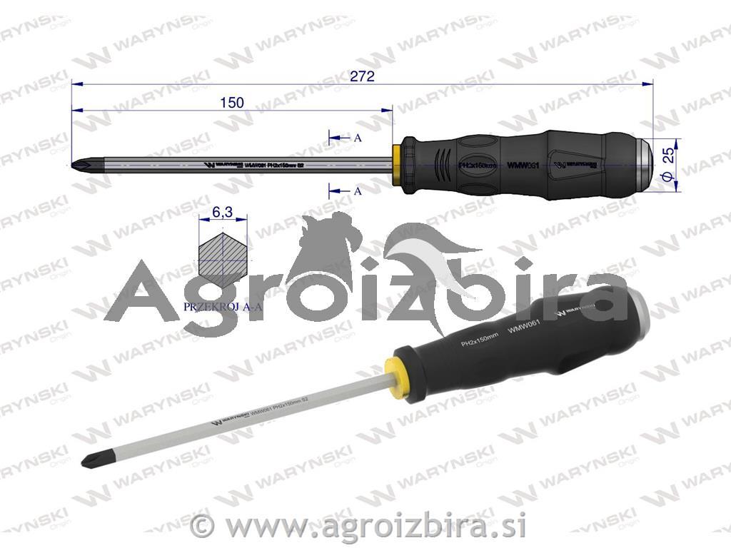 IZVIJAČ KRIŽNI L=150mm PH2