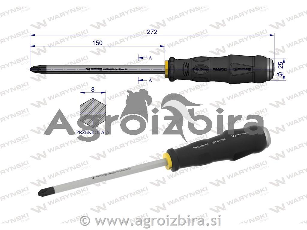 IZVIJAČ KRIŽNI L=150mm PH3