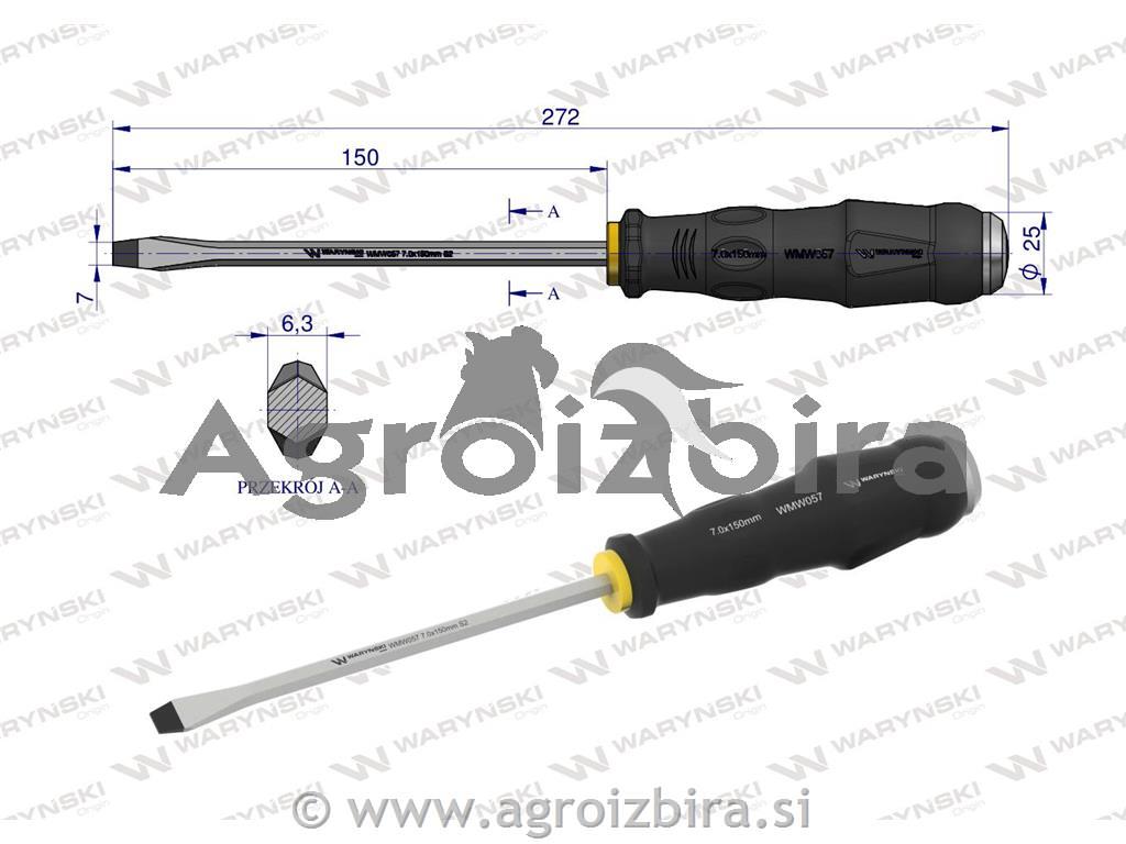 IZVIJAČ PLOŠČATI L=150mm širina=7.0mm
