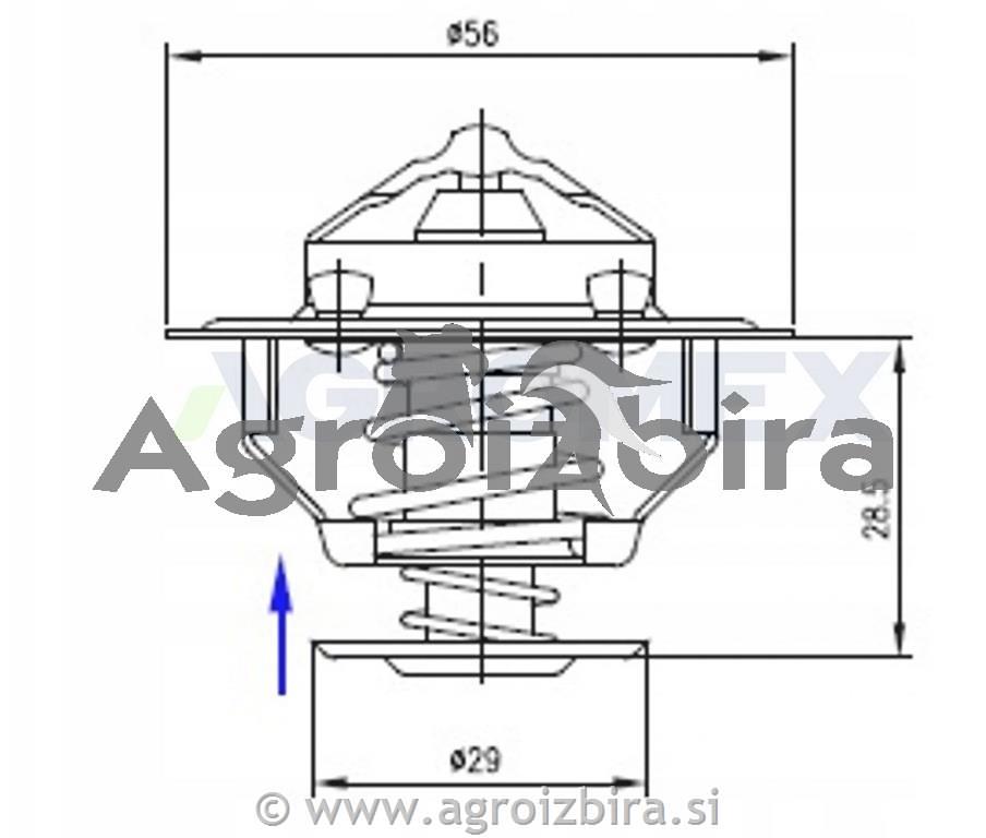 TERMOSTAT CASE KOMATSU 74c cummins
