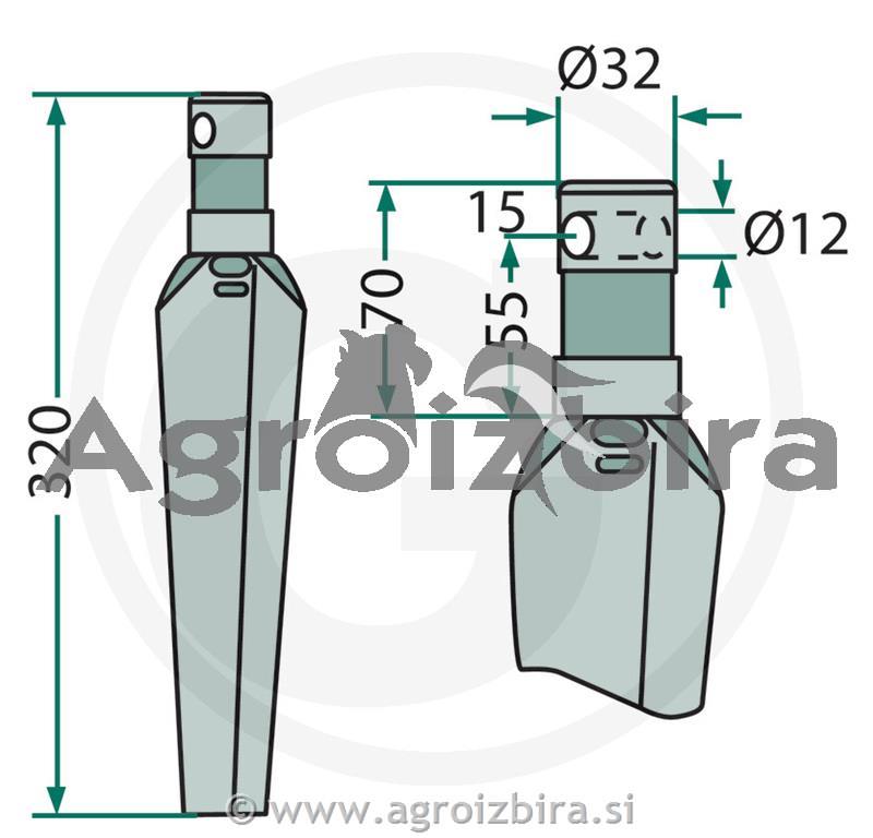 NOŽ VRTAVKASTE BRANE NIEMEYER KR 3020-2520 LEVI