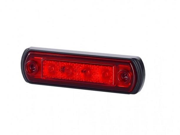SVETILKA BOČNA LED RDEČA 12V-24V