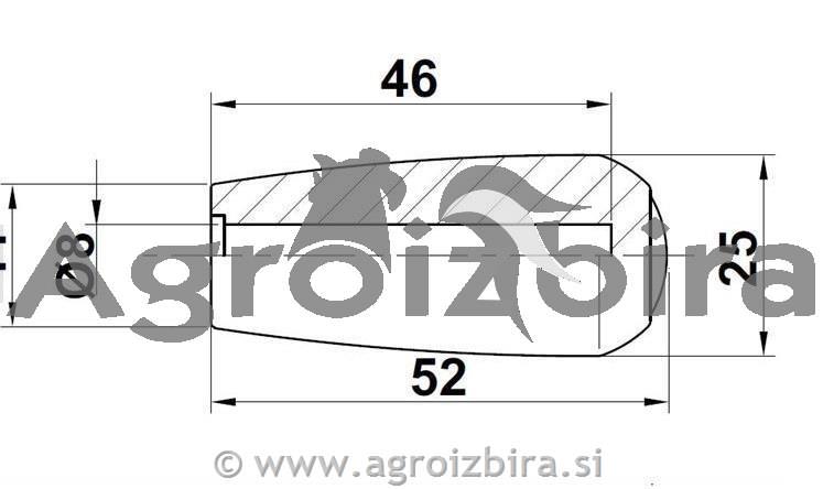 KROGLA PRESTAVNE ROČICE MANJŠA FI=10 RDEČA