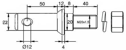 SORNIK PLUGA fi=22/20 L=130 M20x1.5 Z MATICO