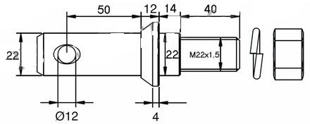 SORNIK PLUGA fi=22/22 L=140 M22x1.5 Z MATICO