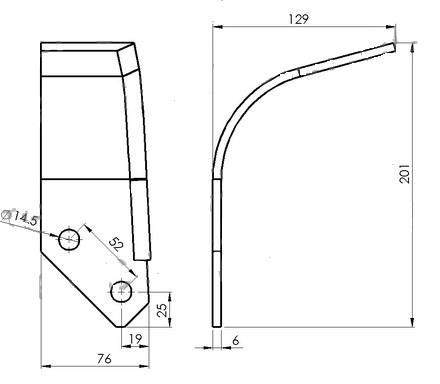 NOŽ FREZE BATUJE FUŽINARLEVI 75X6