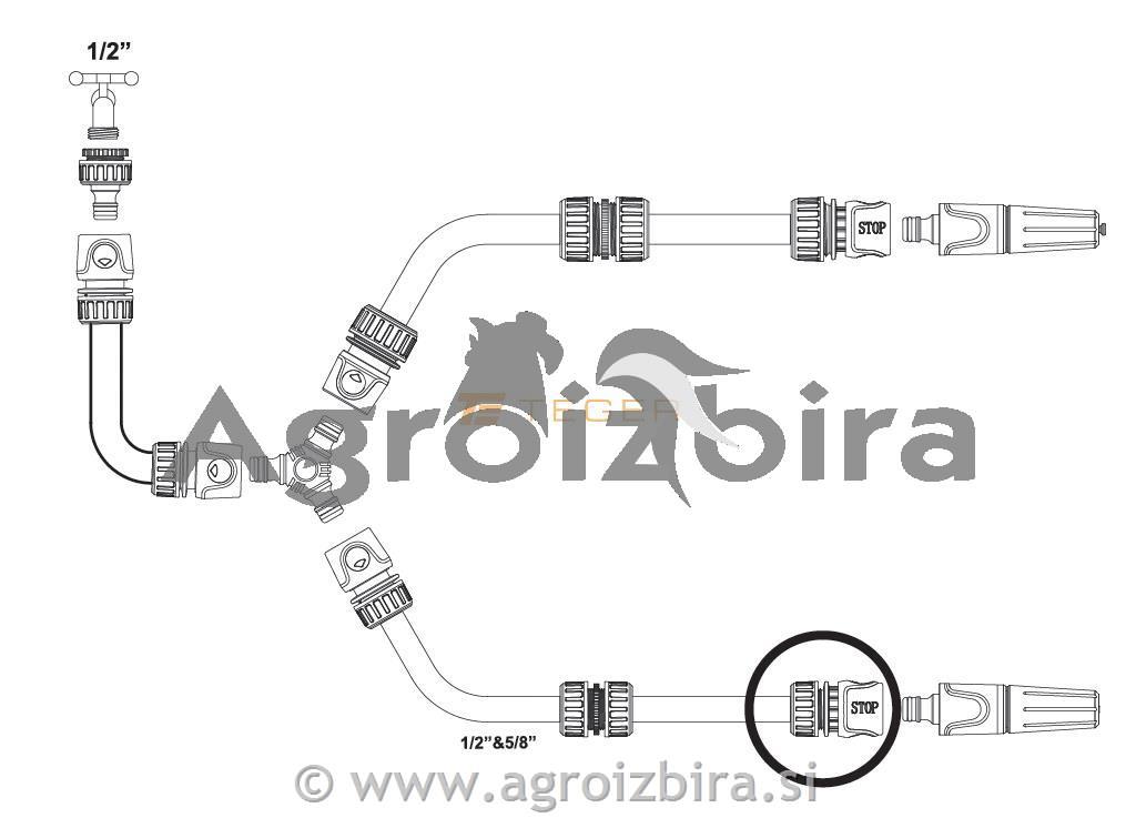 PRIKLJUČEK ZA CEV 1/2'' TEGER