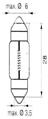 ŽARNICA 12V 3W SV5.5 6x 31mm SULFIT