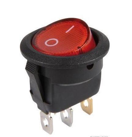 STIKALO Z LUČKO RDEČA 12V20amp