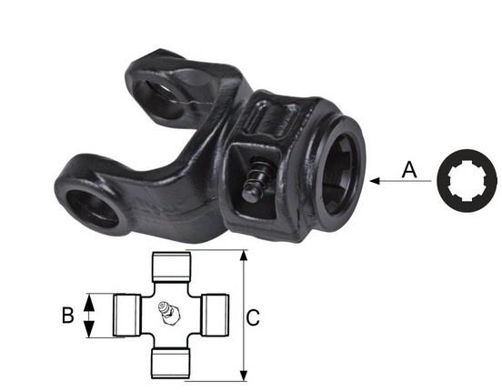 PRIKLJUČEK KARDANA ZUNANJI T5 1 3/8" z=6 SPT
