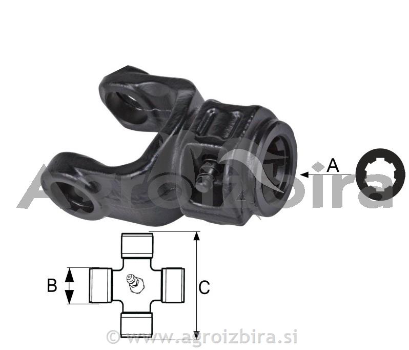 PRIKLJUČEK KARDANA ZUNANJI T3 1 3/8" z=6