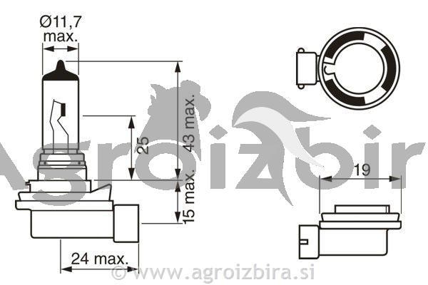 ŽARNICA H8 12V 35W PGJ19 - 1 BOSCH