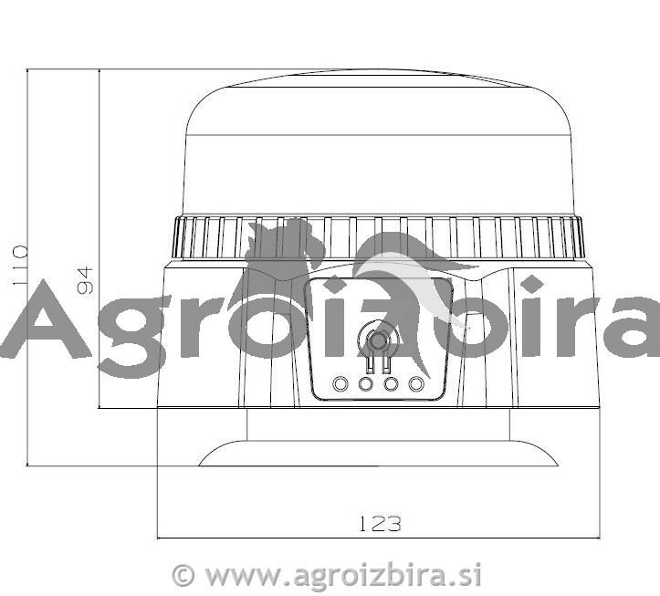 ROTACIJSKA BATERIJSKA SVETILKA LED MAGNE