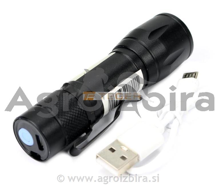 ROČNA LED SVETILKA Z USB POLNJENJEM