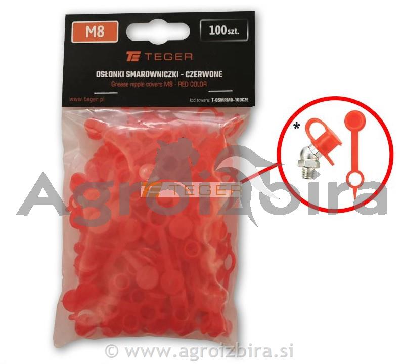 SET POKROVČKOV MAZALIC M8 RDEČ 100 KOS
