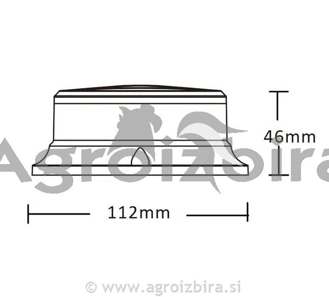 ROTACIJSKA SVETILKA LED MAGNETNA MODRA