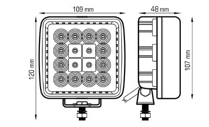 DELOVNI ŽAROMET 12/24v 52X LED 2264lm