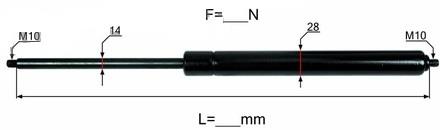 PLINSKI AMORTIZER L=870 F=500N M10