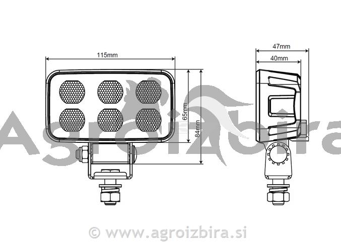 ŽAROMET DELOVNI LED 60W 4630Lm