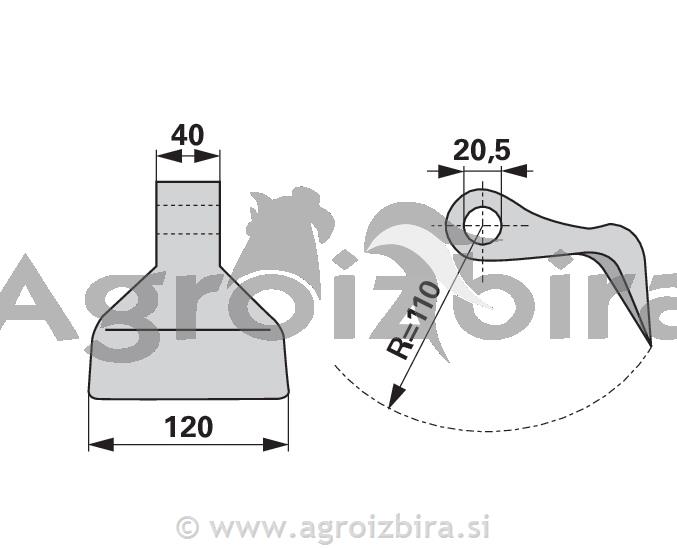 KLADIVO MULČERJA 120/40/110 TEHNOS