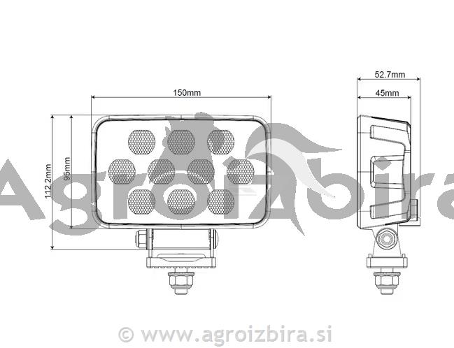 ŽAROMET DELOVNI LED 100W 8950Lm