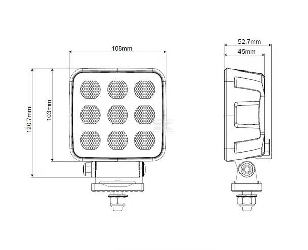 ŽAROMET DELOVNI LED 90W 6800Lm