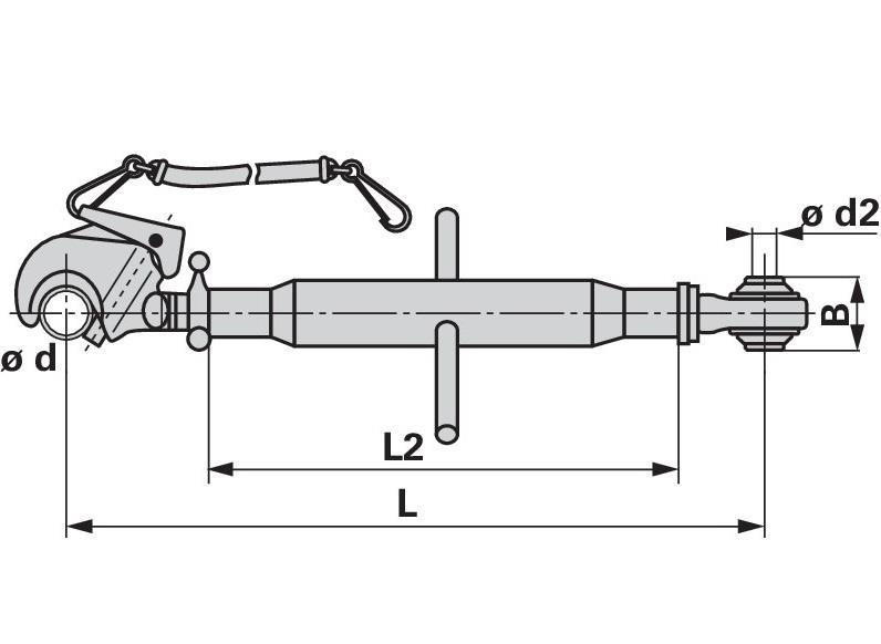 POTEZNICA KATEGORIJA 2 610-840 MM S HITRIM VPETJEM