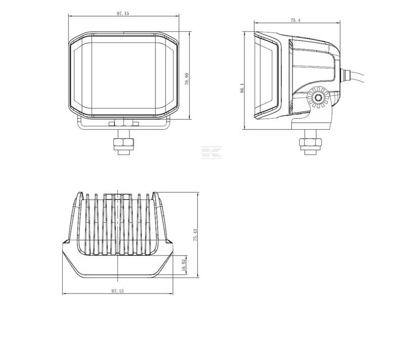 ŽAROMET DELOVNI LED 70W, 8400lm