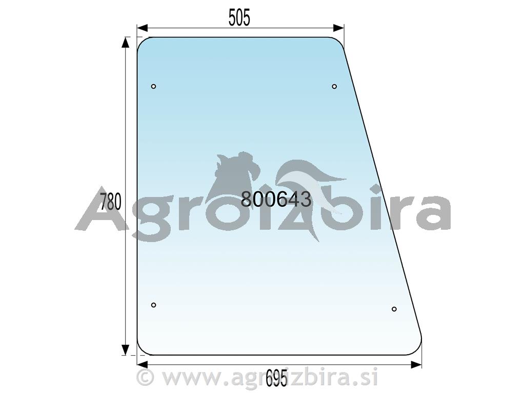 STEKLO KABINE STRANSKE UTB 643DT FORTE tip SBKL