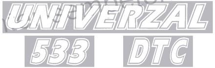 NALEPKA "UNIVERZAL 533 DTC" UTB