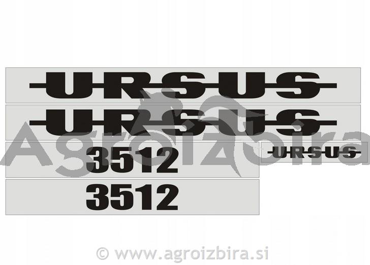 NALEPKA URSUS 3512 SET