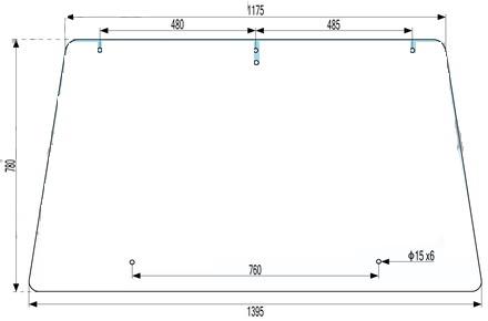 STEKLO KABINE ZADAJ zgoraj URSUS 3512