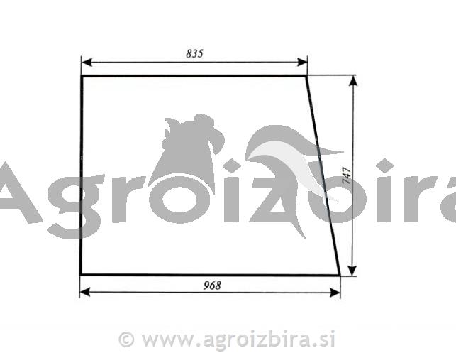 STEKLO KABINE BOČNO L/D ZETOR BK 60