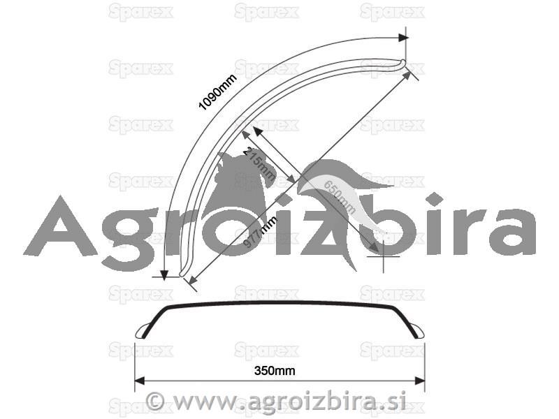 BLATNIK SPREDNJI PVC VEČJI 11,2/12,4x 24